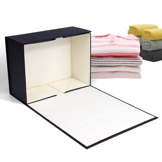 Custom Luxury Magnet Paper Boxes Foldable Floding Black Magnetic Cardboard Gift Packaging Box with Magnetic Lid