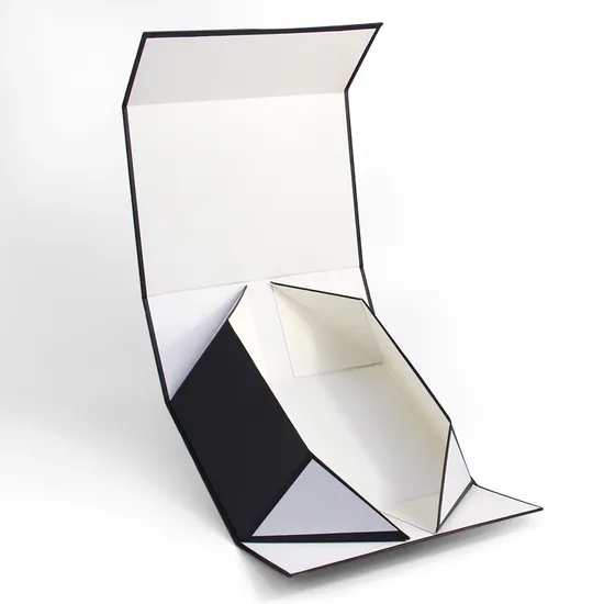 Custom Luxury Magnet Paper Boxes Foldable Floding Black Magnetic Cardboard Gift Packaging Box with Magnetic Lid