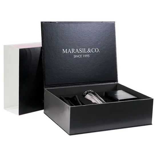 Custom Printing Luxury Rigid Folding Black Paper Packaging Magnet Closure Lid Cardboard Foldable Magnetic Gift Boxes with Logo