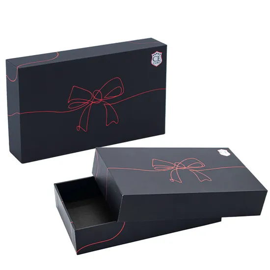 Customized Logo Sliding Jewelry Box Logo High Quality Cardboard Drawer Necklace Box Jewelry Packaging Box with Logo