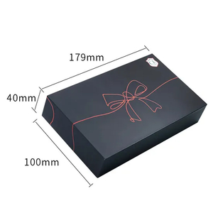 Custom Logo Luxury Sliding Cover Rigid Cardboard Paper Packaging Gift Small Drawer Box with Ribbon for Jewelry Candle Cosmetics