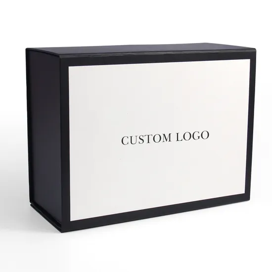 Custom Luxury Magnet Paper Boxes Foldable Floding Black Magnetic Cardboard Gift Packaging Box with Magnetic Lid