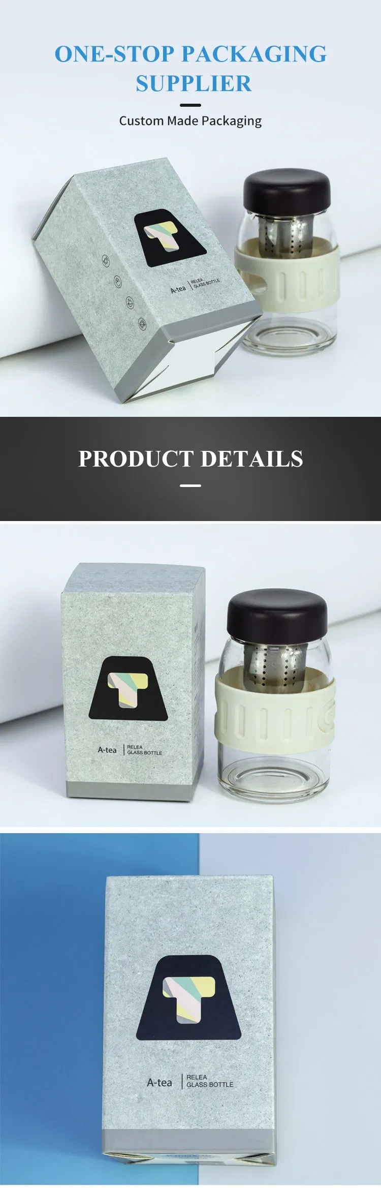 Custom Logo Print Square Cardboard Jar Packaging Cube Product Candle Vessels Gift Boxes with Logo