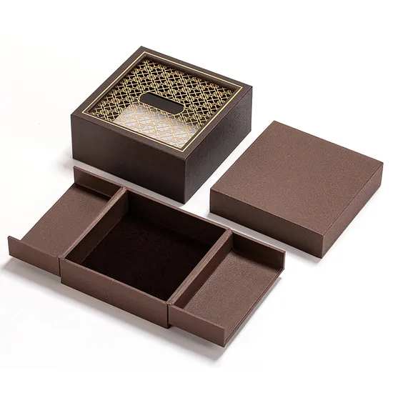 Wholesale Custom Logo Rigid Sliding out Drawer Jewelry Gift Box for Jewelry Storage Package Paper Box